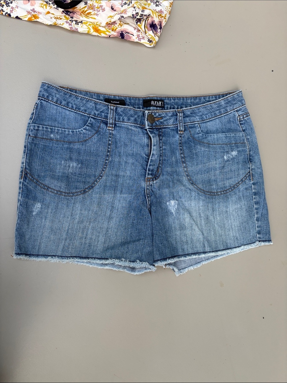 a.n.a Light Blue Distressed Denim Cutoff Shorts